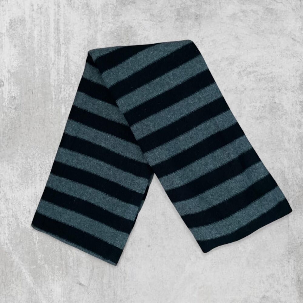 Theory 100% Cashmere Striped Oversized Scarf Wrap